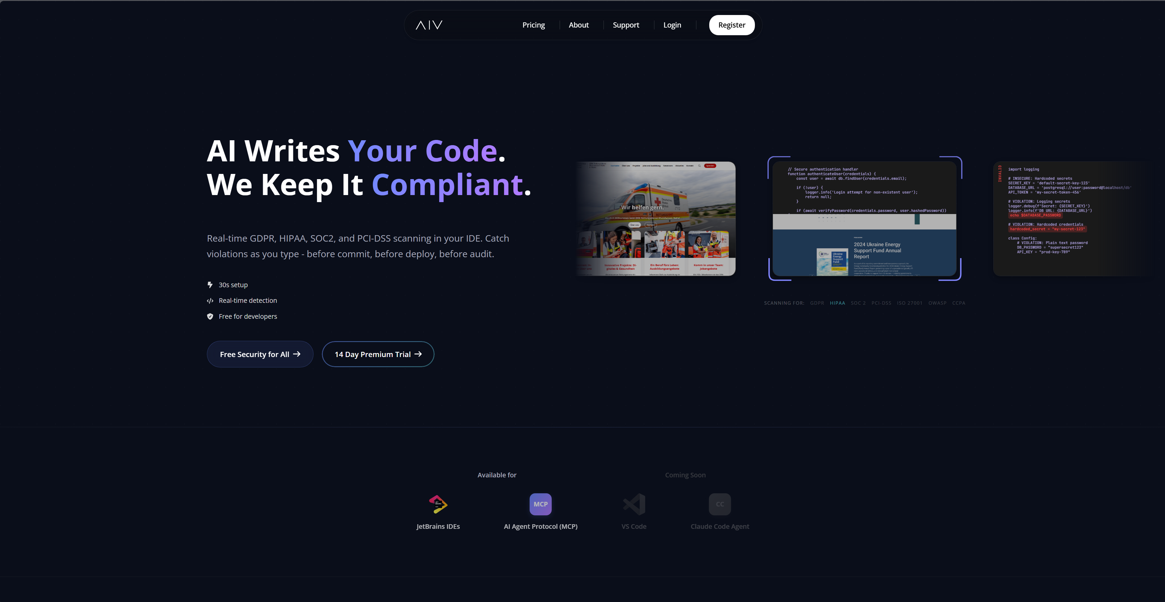 AIVory compliance scanning in action